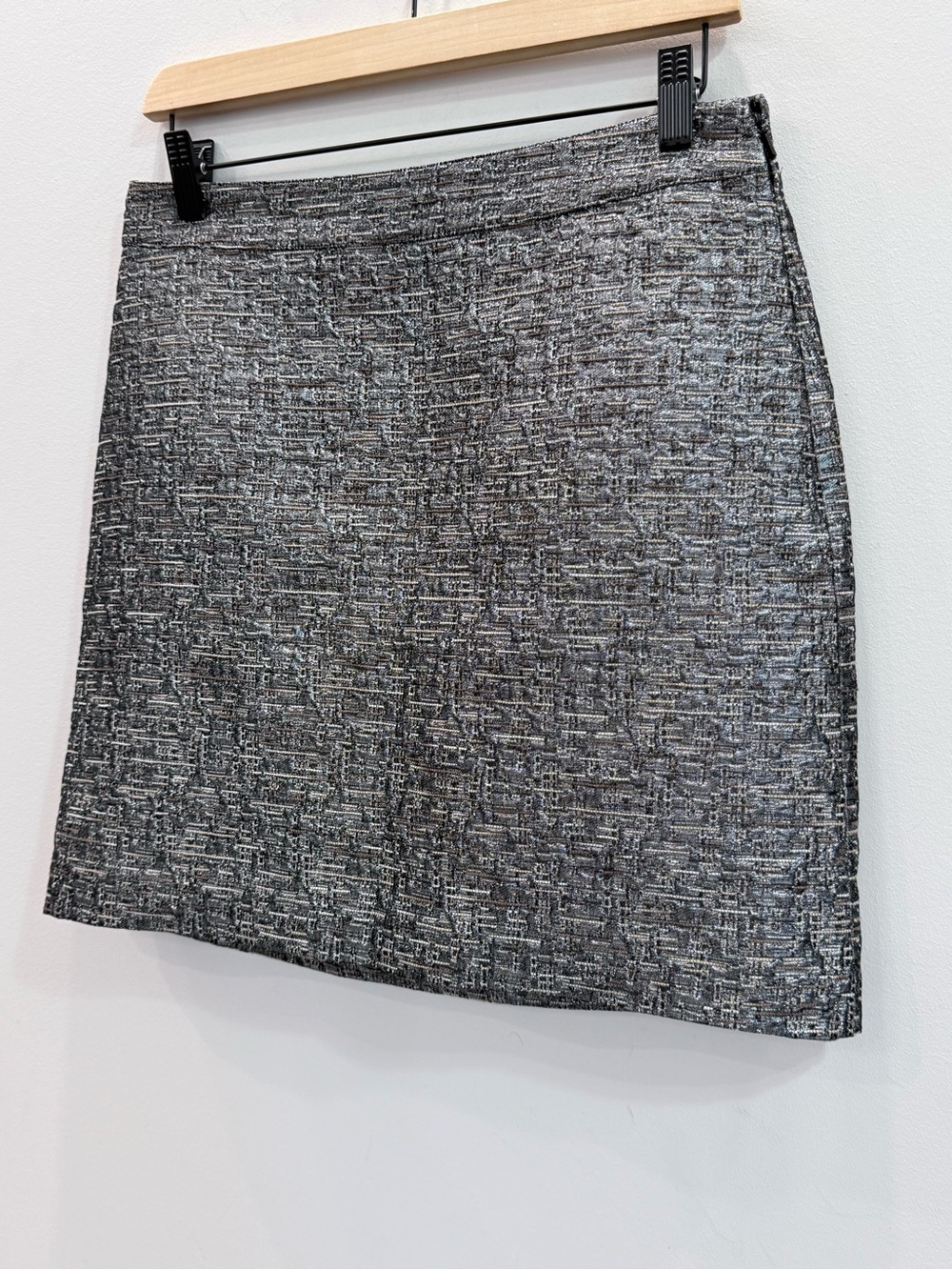 Banana Republic Gray Textured Pencil Skirt